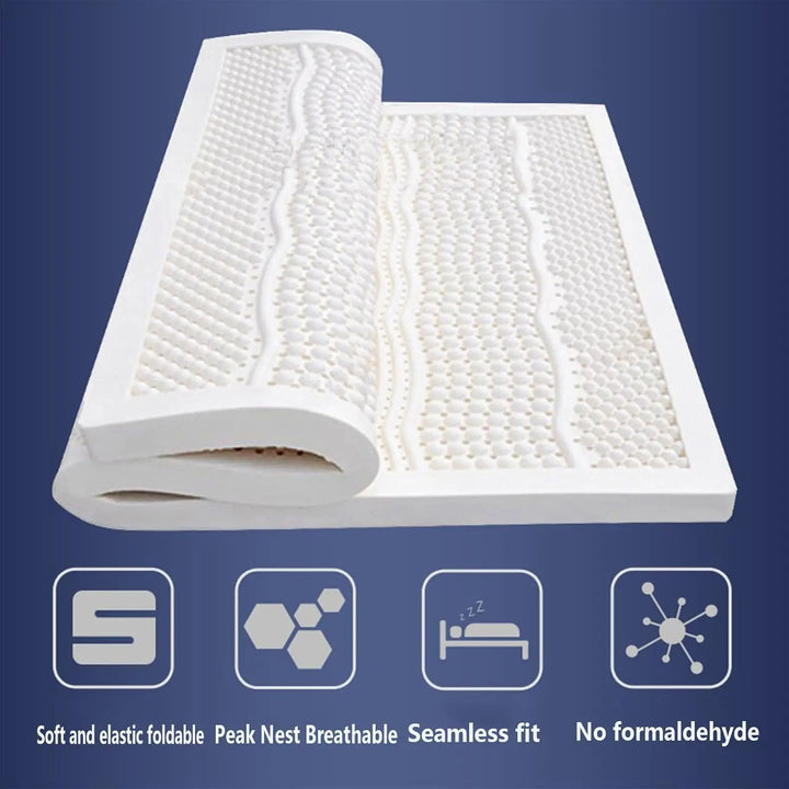100% Natural Latex Mattress Compression and No Deformation Honeycomb Pore Ventilation Soft and Comfortable Latex Mattress 100x20
