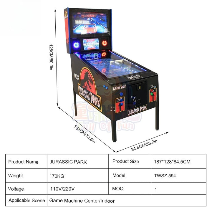 Hot Sale 32 Inch Pinball 4k 1200 Game 43 Inch Virtual Pinball Machine with Bill Pinball Arcade Puzzle with Automatic Flap