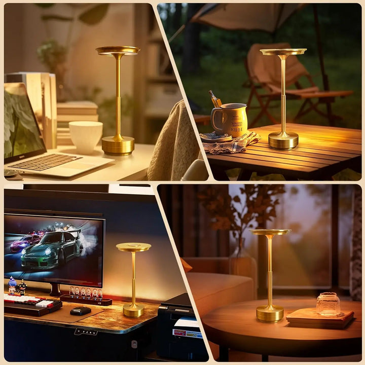 2PCS Rechargeable Wireless Table Lamp for Bedroom, Rechargeable, Touch Lamp, Camping Candle, Creative, USB-C, Desk Lamp