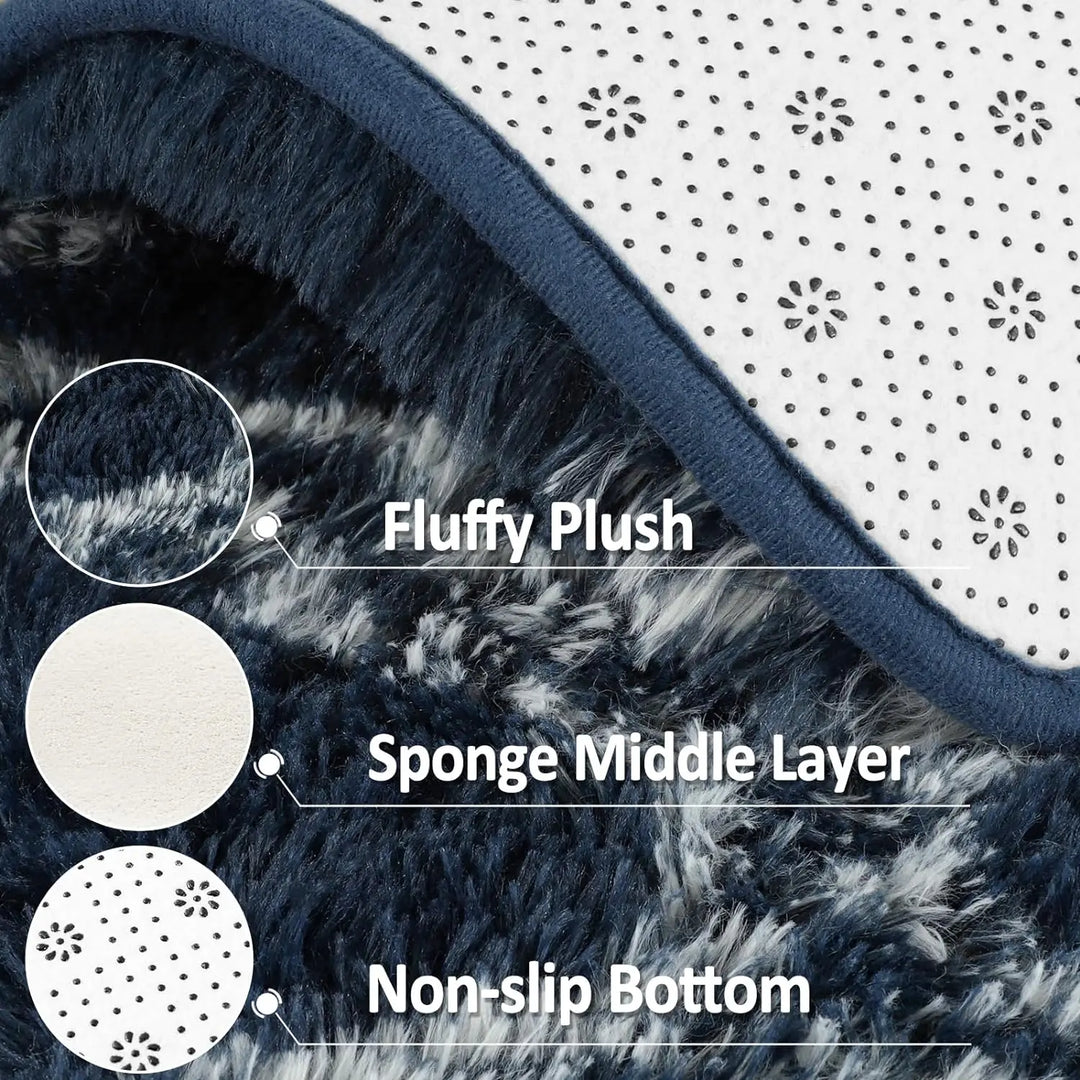 Large Shag Area Rugs for Bedroom Super Soft Plush Fluffy Carpets Living Room Rug Non-Slip Indoor Floor Rug for Kids Nursery Girl