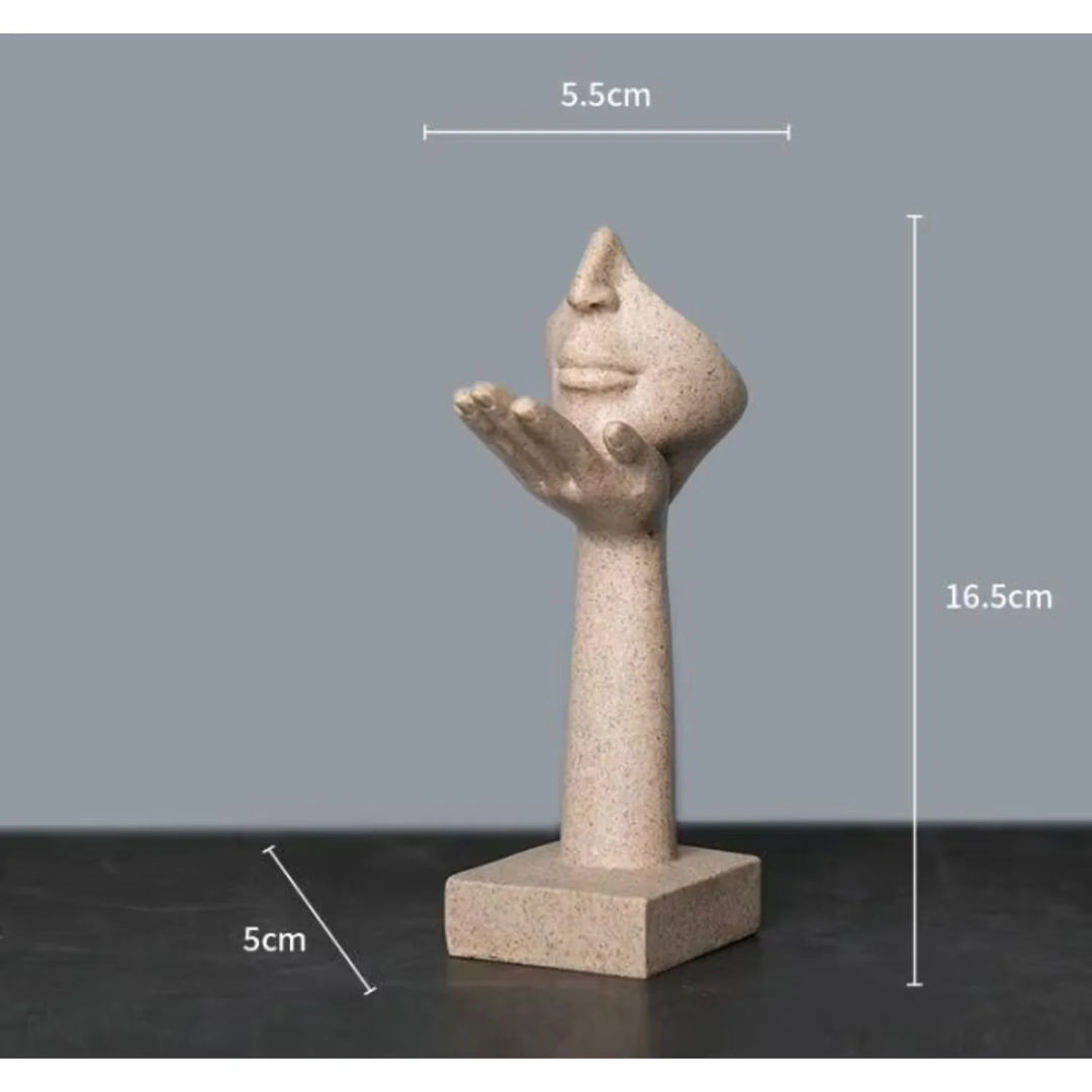 Nordic Resin Abstract Face Sculpture – Modern Decorative Table Statue for Home & Office | Trufairs