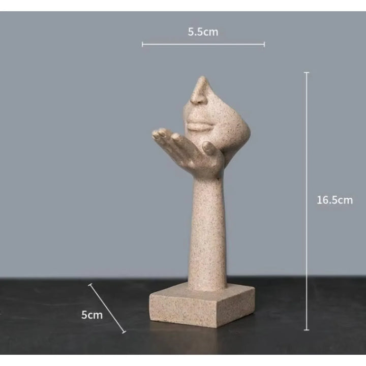 Nordic Resin Abstract Face Sculpture – Modern Decorative Table Statue for Home & Office | Trufairs