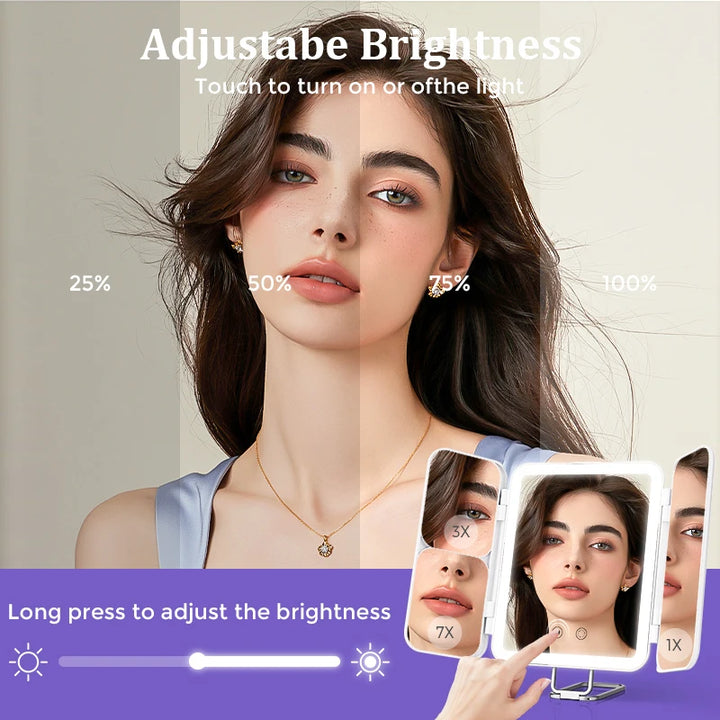 SEJOY Makeup Mirror LED Lights Adjustable, Rechargeable,for Dorm Dressing Fill light Smart Complementary Makeup Mirror