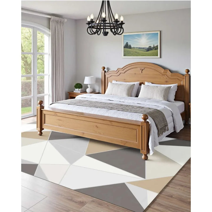 Large Area Rug 5 x 7 ft AntiSkid TearResistant Floor Mat Modern Charcoal Gray