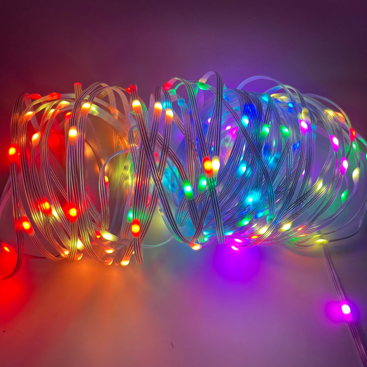 USB Christmas RGBIC String Light Tuya WIFI Remote Control 5M 10M 20M Pixel String Light WS2812 Music Waterproof Fairy Lights