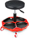 TOOLS-00253 Adjustable Height Pneumatic Garage Seat Rolling Mechanic Stool with Tool Tray Storage