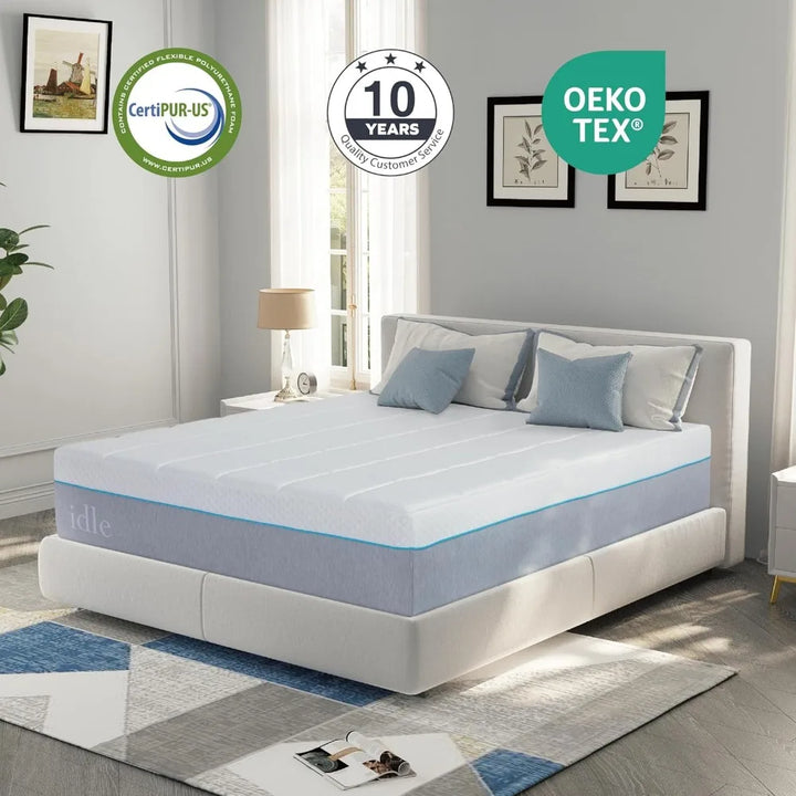 King Size Mattress 14 Inch Gel Memory Foam CertiPUR-US Certified Mattress in A Box, Foam Made in USA, 80"×76"×14"