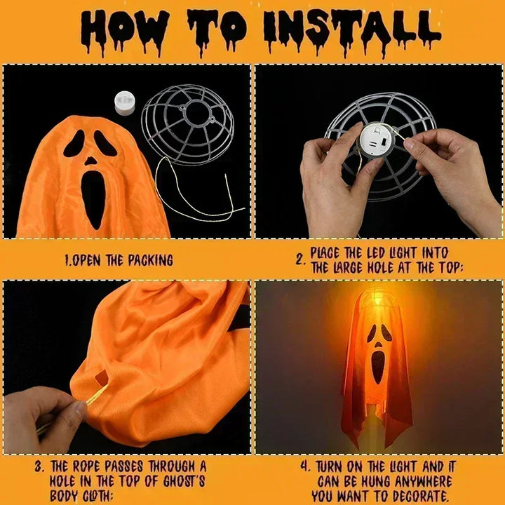 Glowing Ghost & Witch Hat String Lights â€“ Halloween LED Party & Yard DÃ©cor | Trufairs