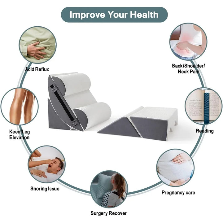 6pcs Orthopedic Bed Wedge Pillow Set for Sleeping, Post Surgery Foam for Body