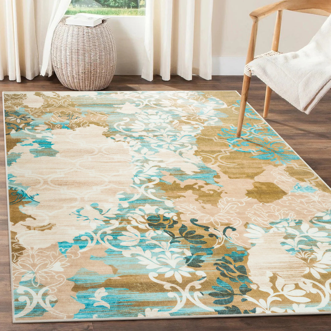 Area Rugs for Living Room Elegant Floral Traditional Faux Wool Area Rug