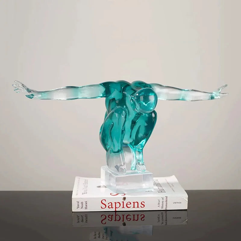 Abstract Human Figure Ornament – Creative Desktop Sculpture Gift | Trufairs