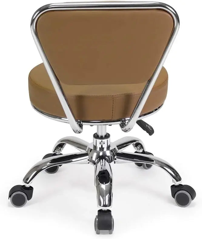 Rolling Bathroom Seat  Pneumatic, Short Stool with Adjustable Height 13"-15", Perfect