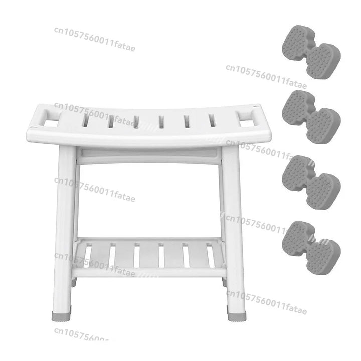 Shower Bench Stool，With Storage Shelf Waterproof