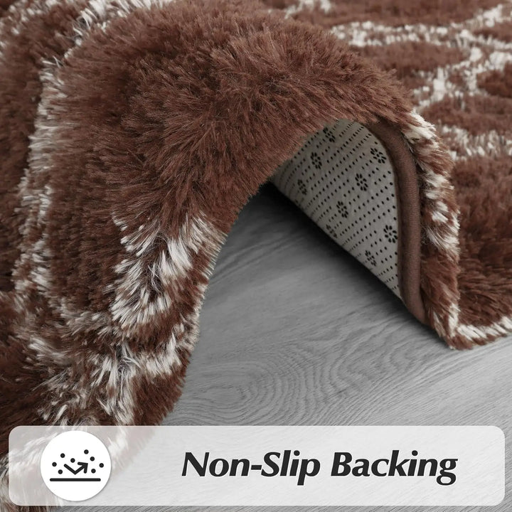 Large Shag Area Rugs for Bedroom Super Soft Plush Fluffy Carpets Living Room Rug Non-Slip Indoor Floor Rug for Kids Nursery Girl