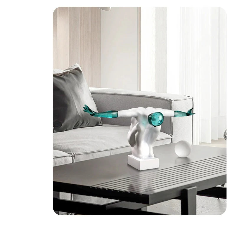 Abstract Human Figure Ornament – Creative Desktop Sculpture Gift | Trufairs