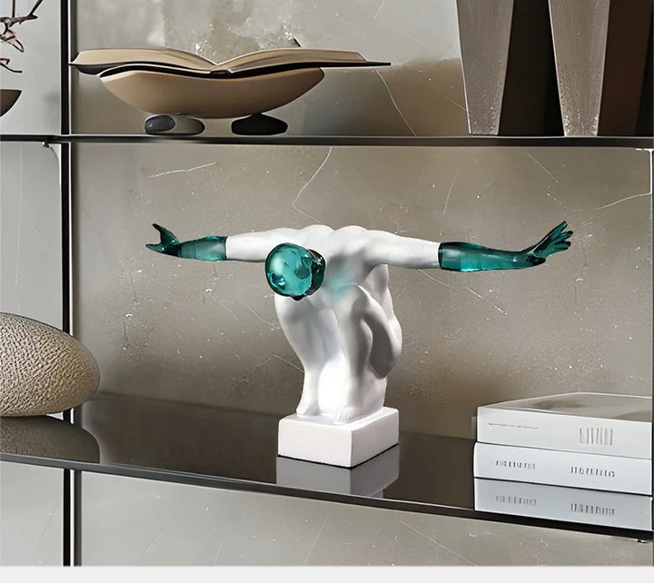 Abstract Human Figure Ornament – Creative Desktop Sculpture Gift | Trufairs