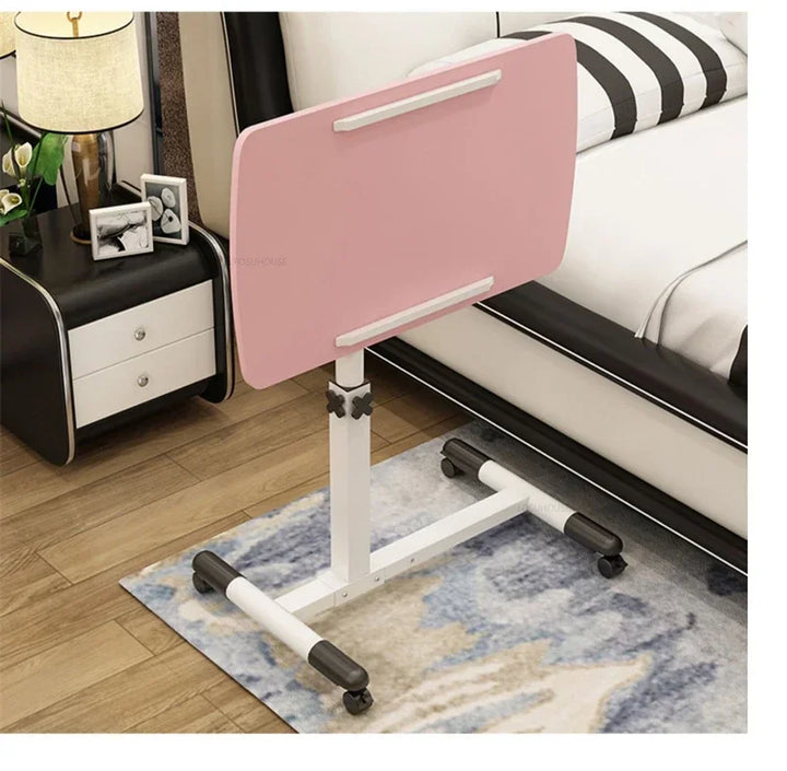 Creative Foldable Computer Desks Living Room Sofa Lazy Bed Office Desk with Wheels Lifting Bedside Table European Home Furniture