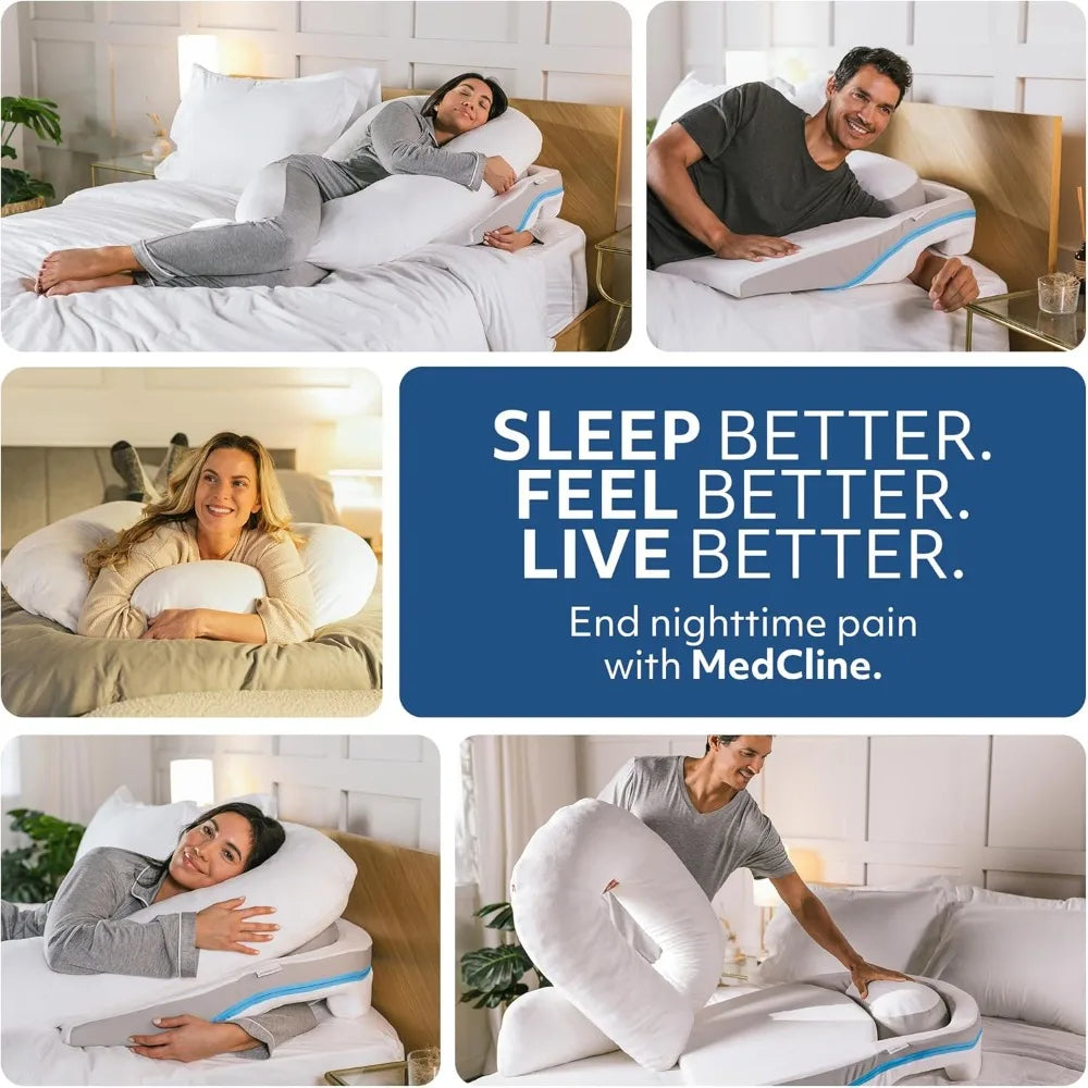 Shoulder Relief System, Bed Wedge Pillow for Shoulder Pain Relief, Therapeutic Body Pillow with Insert and Covers Fast shipping