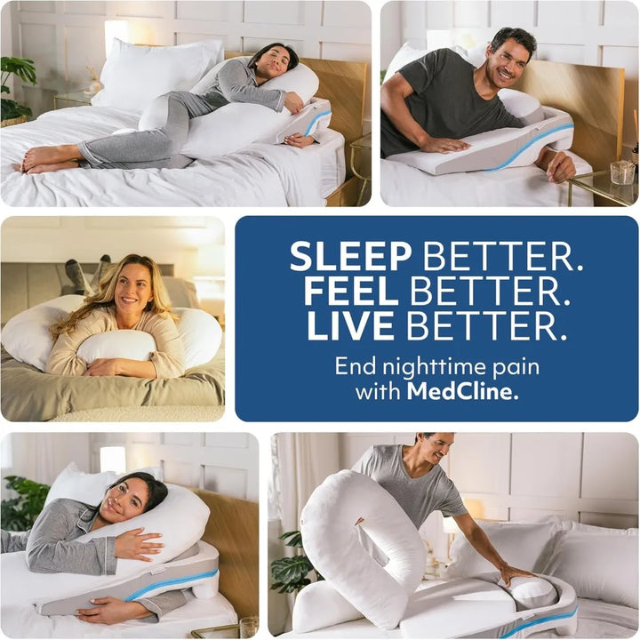 Shoulder Relief System, Bed Wedge Pillow for Shoulder Pain Relief, Therapeutic Body Pillow with Insert and Covers Fast shipping