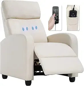 Recliner Chair for Living Room Modern Wingback Sofa Home Theater Seating Push Back Reclining Chair with Lumbar Support (Without