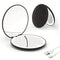 LED Travel Makeup Mirror with 2X/5X Magnification, Portable Lighted Compact Mirror, Double-Sided Folding Design with Enlarged Si