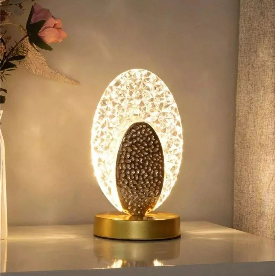 Touch Dimming Modern Desk Lamp Crystal Acrylic Table Lamp Bedroom Bedside Night Light Living Room Romantic Atmosphere Decor Lamp