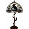 Table Lamps/ L10956 Raven Sitting on Bare Tree Branch in Full Moon Night Tiffany Style Stained Glass Table Lamp for Home Decor