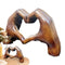 Hand Heart Sculpture Love Gesture Decoration Boho Heart Hand Statue Room Decoration Love Finger Sculpture Wedding Decoration