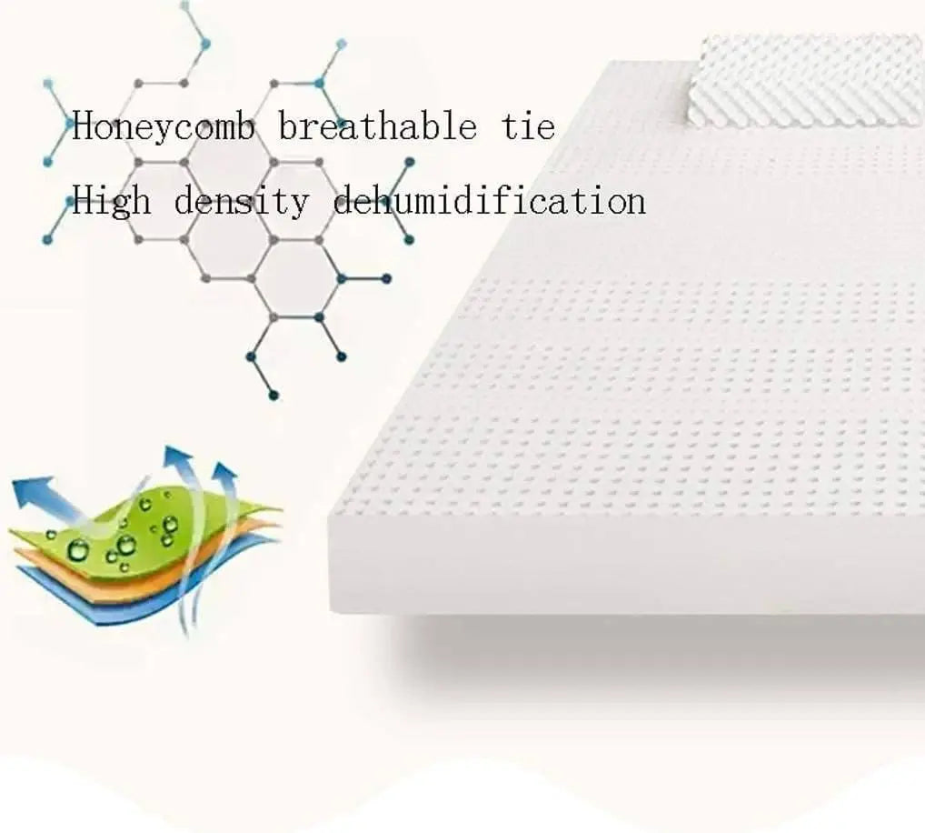 100% Natural Latex Mattress Soft Body Massage Mattress 7-Zone Comfort Queen Size Medium Firm 5cm Thick