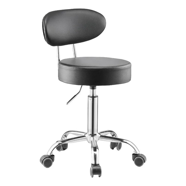 Shop Stool Adjustable Garage Seat 300 lbs Load with Backrest Wheels