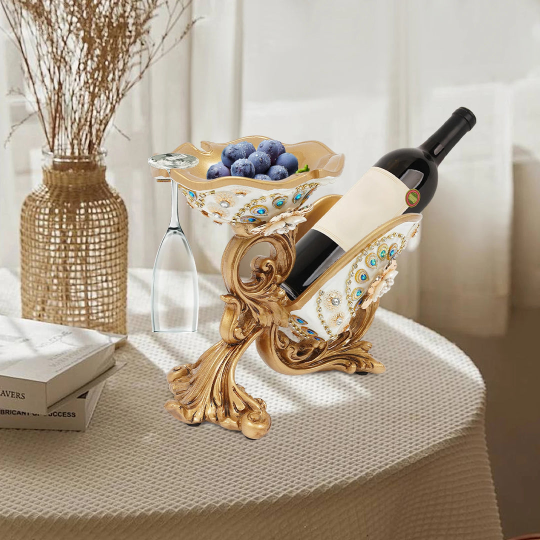 Red Wine Holder Living Room Luxury Wine Cabinet Decorations High Foot Wine Glass Holder Household Wine Bottle Rack