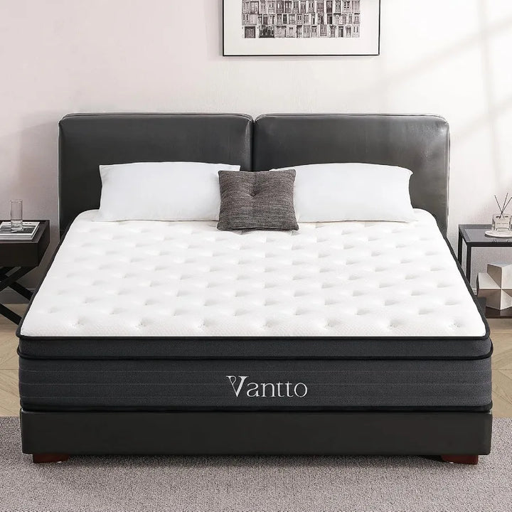 Full Size Mattress10 Inch Memory Foam Hybrid Mattress in a Box Individual Pocket Spring Breathable Comfortable for Sleep Suppor