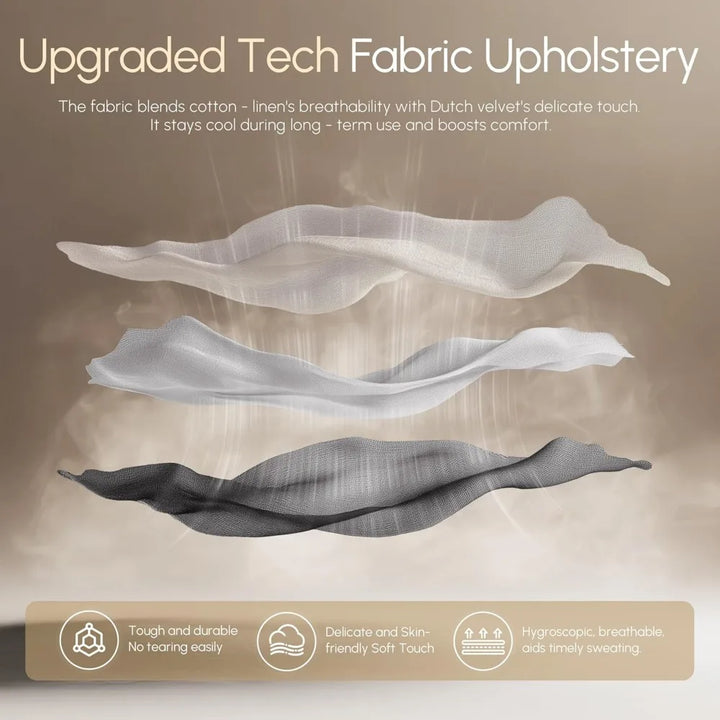 Fabric Gaming Chair with Pocket Spring Cushion,Breathable Computer Chairs with Massage Lumbar Support and Footrest,High Back Ga