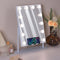 FENCHILIN White Vanity Mirror with Lights Wireless Charger Bluetooth Speaker Hollywood Makeup Mirror with 12 Dimmable Bulbs