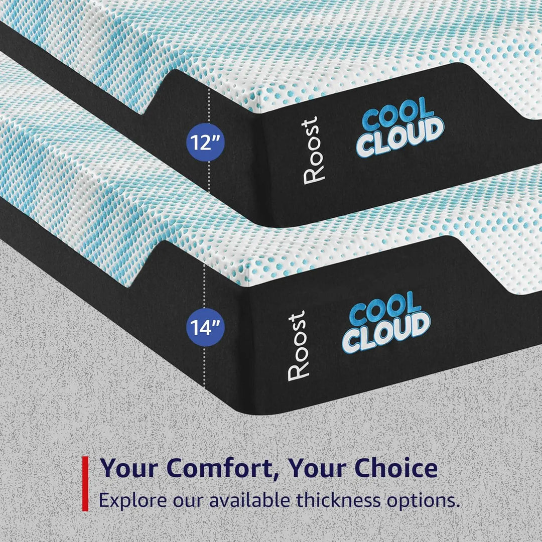 Cooling Gel Memory Foam Mattress 12 inch King Mattress Improves Sleep with Exclusive Cool Sleep Technology and Plush Comfort for