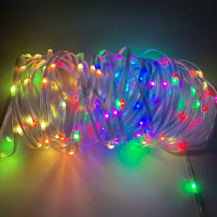 USB Christmas RGBIC String Light Tuya WIFI Remote Control 5M 10M 20M Pixel String Light WS2812 Music Waterproof Fairy Lights