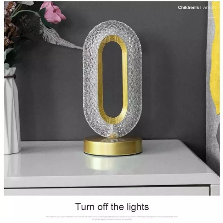 Touch Dimming Modern Desk Lamp Crystal Acrylic Table Lamp Bedroom Bedside Night Light Living Room Romantic Atmosphere Decor Lamp