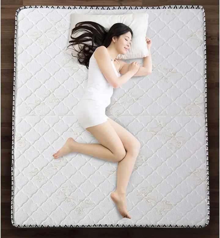 Coir Mattress, 3e Coconut Palm Hypoallergenic Orthopedic Mattress Pad 5cm Folding Sleeping Mat Firm Feel Quiet Tatami Guest Bed