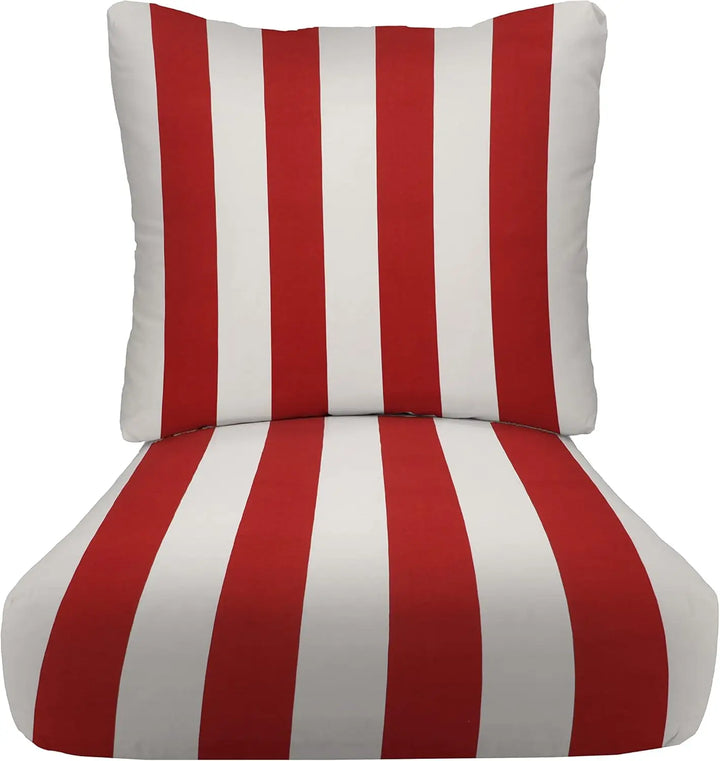 Deep Seating Cushion with Pillow Back  24” x 27” Seat  All-Weather Spun Fabric  Water and Fade-Resistant  Outdoor Chair