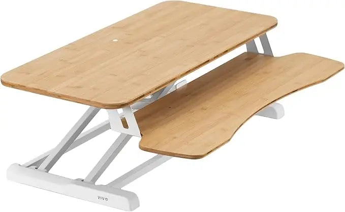 32 inch Desk Converter, K Series, Height Adjustable Sit to Stand Riser, Dual Monitor and Laptop Workstation with Wide Keybo