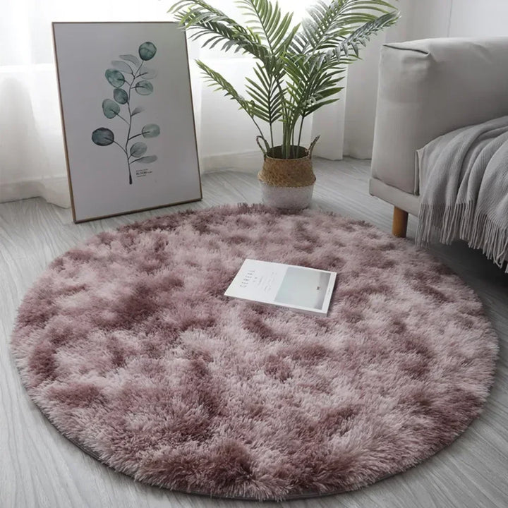 40/60CM Circle Round Shaggy Rug Soft Non-slip Area Rugs Living Room Bedroom Carpet Floor Mat For Girl Home Decoration