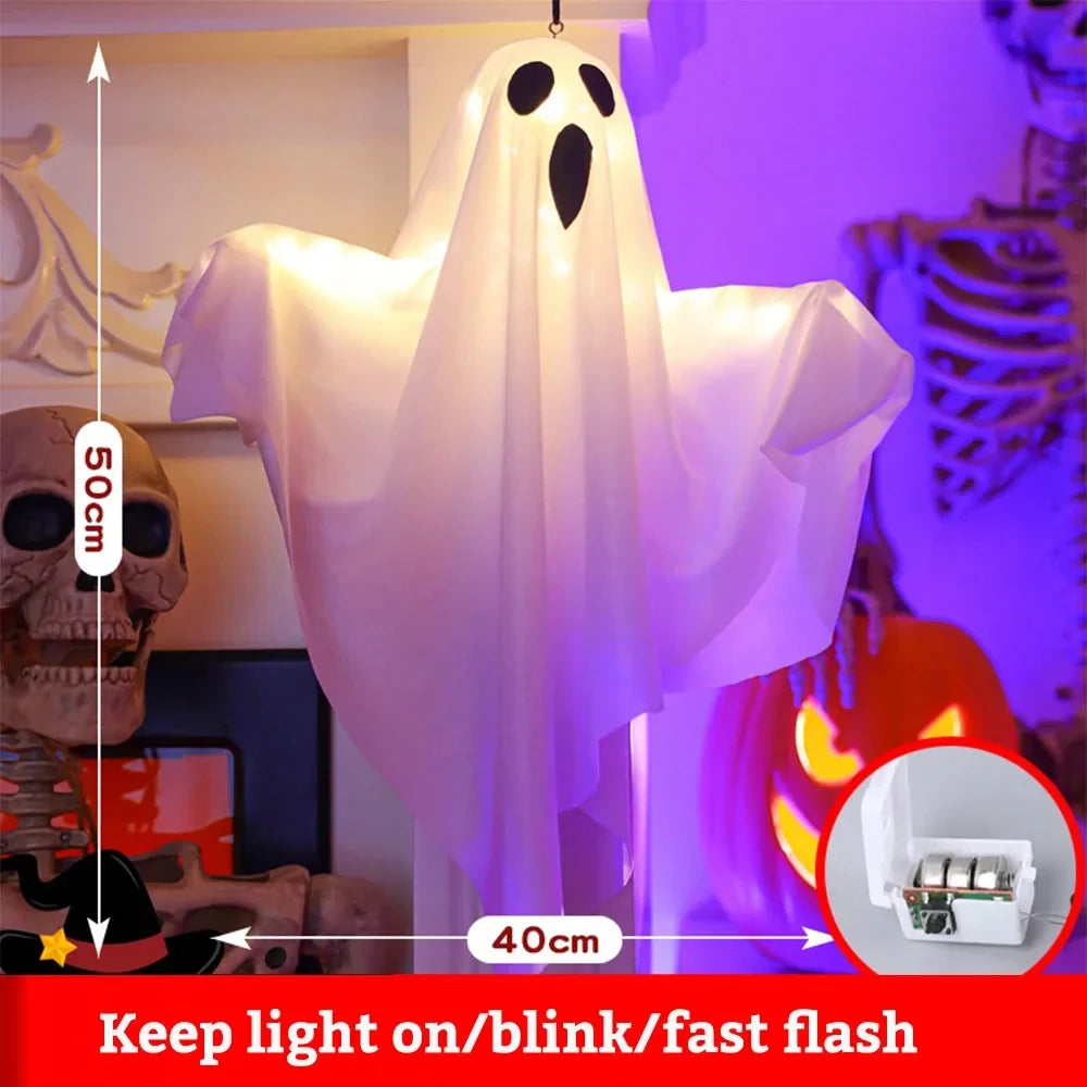Glowing Ghost & Witch Hat String Lights â€“ Halloween LED Party & Yard DÃ©cor | Trufairs