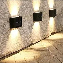 Waterproof Solar Wall Light â€“ 6-LED Outdoor Decorative Lights for Landscape, Garden, Courtyard, or Street | Trufairs