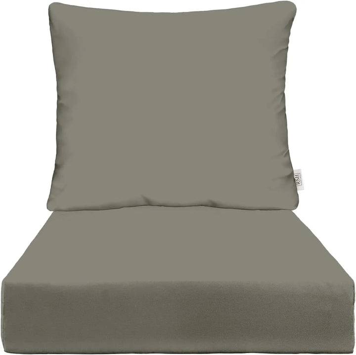 Deep Seating Cushion with Pillow Back  24” x 27” Seat  All-Weather Spun Fabric  Water and Fade-Resistant  Outdoor Chair