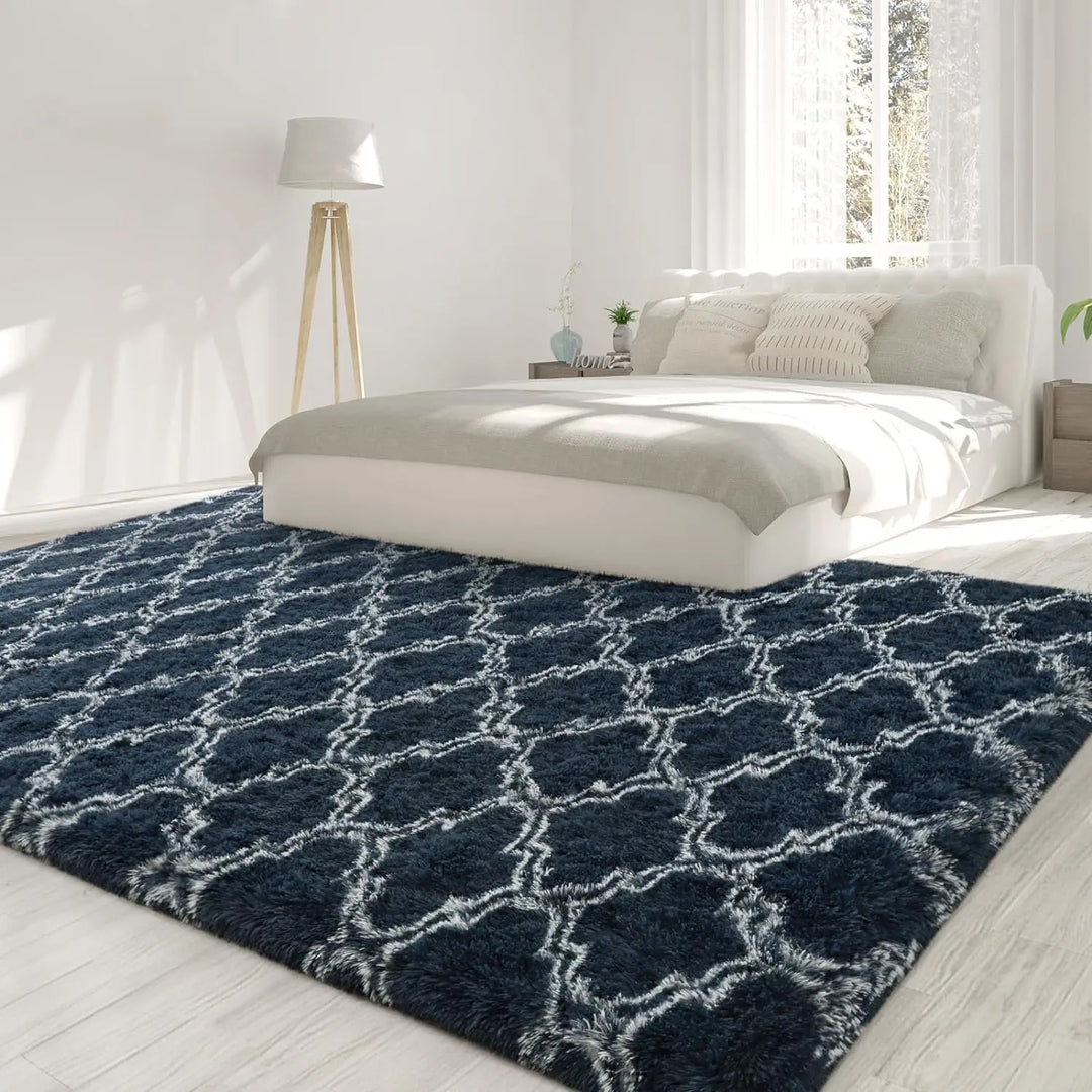 Large Shag Area Rugs for Bedroom Super Soft Plush Fluffy Carpets Living Room Rug Non-Slip Indoor Floor Rug for Kids Nursery Girl