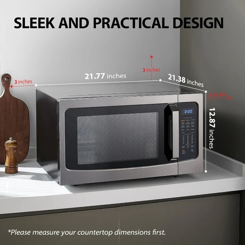 Air Fryer Combo 4-in-1 Countertop Microwave Oven, Smart Sensor, Convection, Mute Function