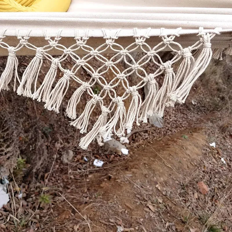 ins Style 2 Person Hammock Boho Large Macrame Fringe Double Deluxe Hammock Swing Net Chair Outdoor Indoor Hanging Deco