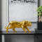 Resin Tiger Casting Animal Figurine Ornaments Gold 3D Tiger Animal Statue Christmas Gift Collectibles for Home TV Cabinet Decor