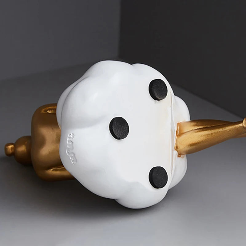 Light Luxury Cloud Girl Golden Ornament Resin Originality Desktop Humanoid Decoration Ballet Sculpture A Living Room For Home