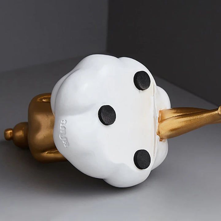 Light Luxury Cloud Girl Golden Ornament Resin Originality Desktop Humanoid Decoration Ballet Sculpture A Living Room For Home